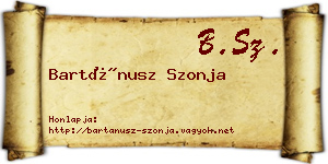 Bartánusz Szonja névjegykártya